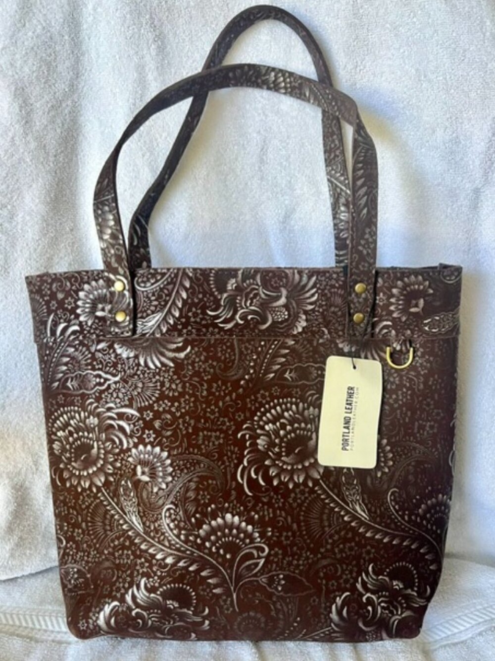 BNNU Portland Leather Goods Medium Zip Montana Tote Limited Edition Sepia